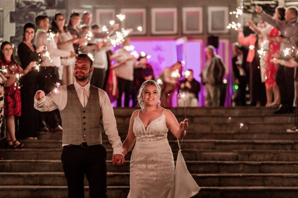 wedding sparkler walkway